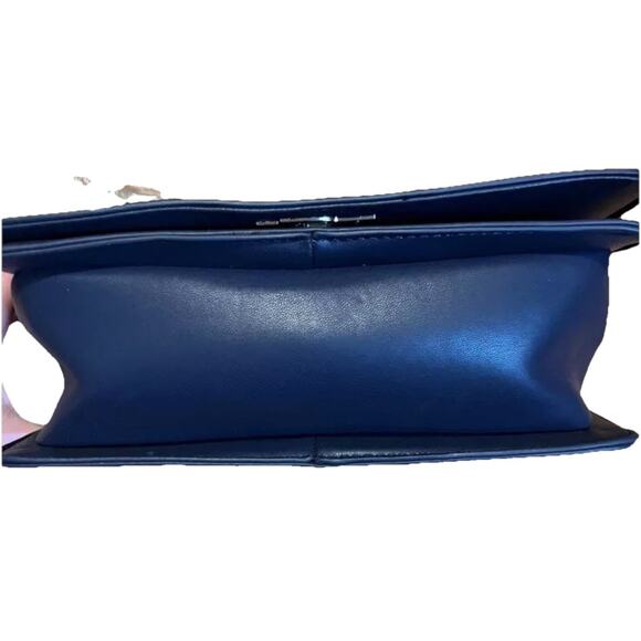 Badgley Mischka Blue Denim Blue Pearl Studs Crossbody Bag/Purse Vegan NWT $159 - Picture 5 of 11